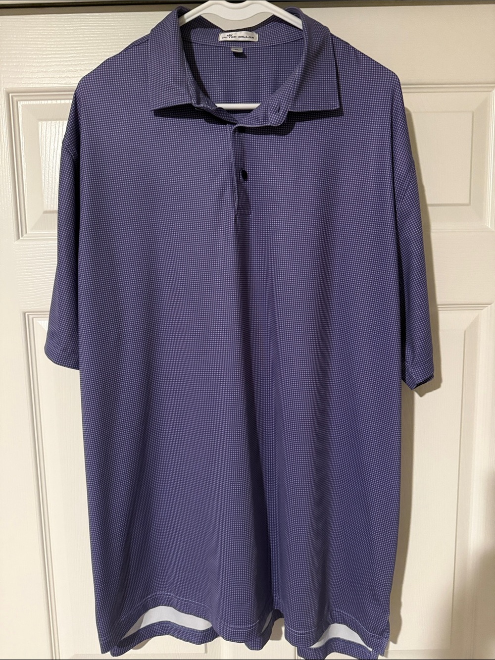 Peter Millar Purple Micro-Pattern Polo Shirt